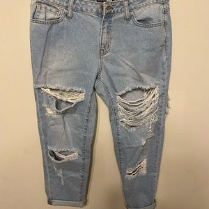 Distressed jeans